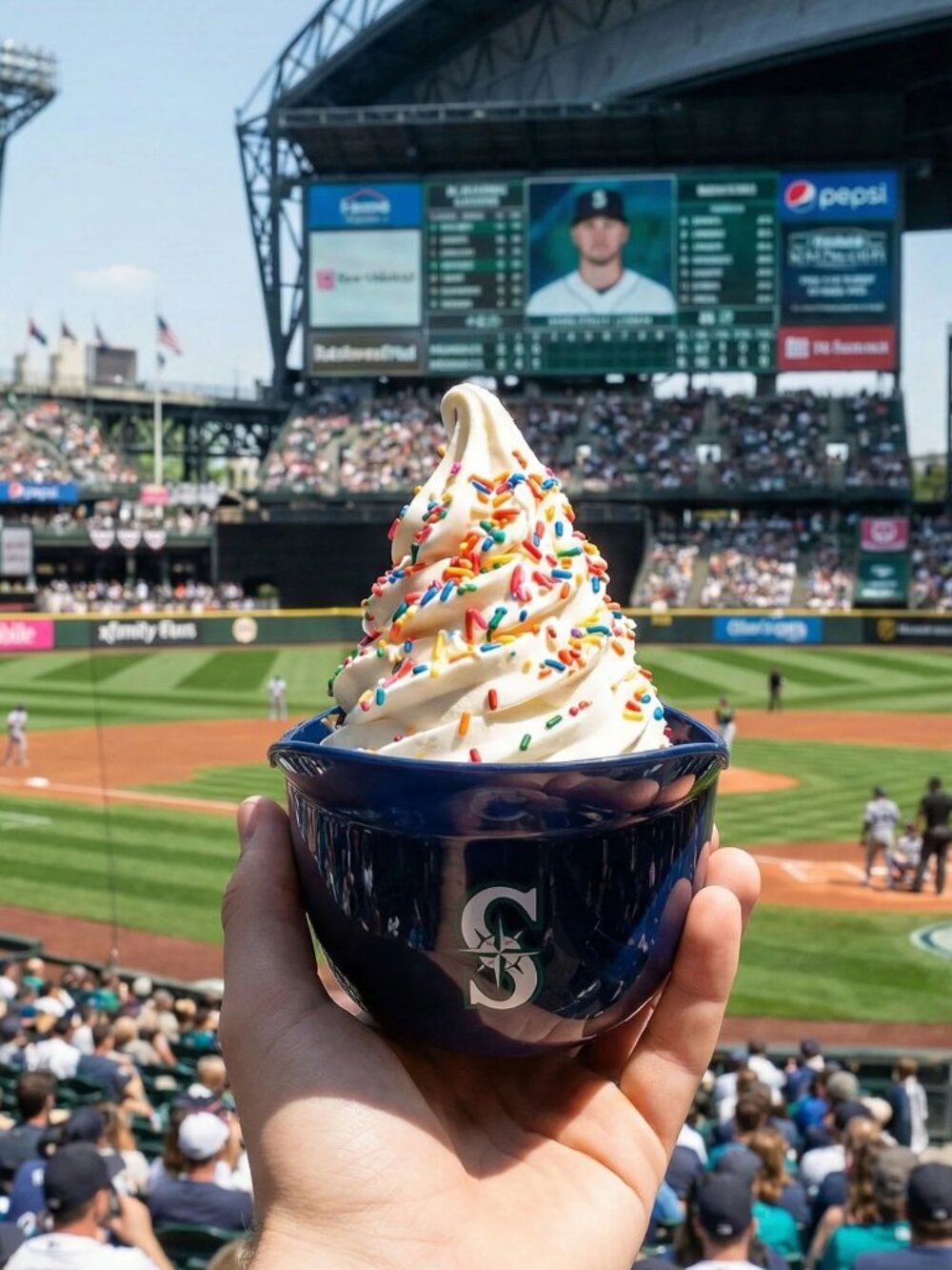 Seattle Mariners Mini Baseball Helmet 8oz Ice Cream Sundae Cup